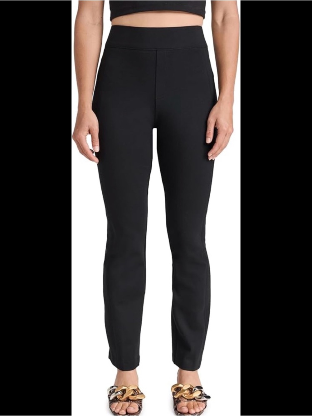 SPANX the perfect fit ponte Black High-Rise Straight-Leg Stretch Pants